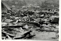 Následky zemětřesení v Chile v roce 1960. 