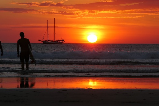 Západ slunce na Bali.