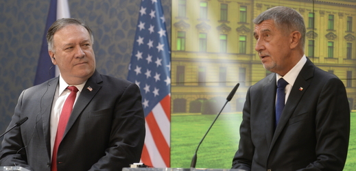 Americký ministr zahraničí Mike Pompeo a Andrej Babiš.