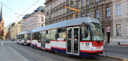 Tramvaj v Olomouci.