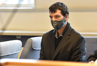 Obžalovaný Lukáš Hartmann u soudu.