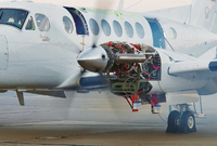 Turbovrtulový motor GE Catalyst, v upraveném letounu King Air 350.