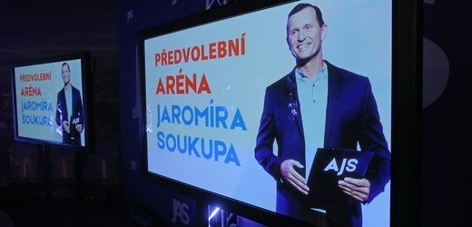 Předvolební Aréna Jaromíra Soukupa.
