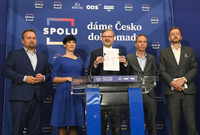 Představitelé koalic SPOLU a PirSTAN uzavřeli memorandum o společném sestavení vlády.