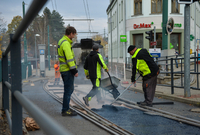 Ve Vratislavicích nad Nisou pokračovala 1. listopadu 2021 rekonstrukce tramvajové tratě z Liberce do Jablonce nad Nisou.