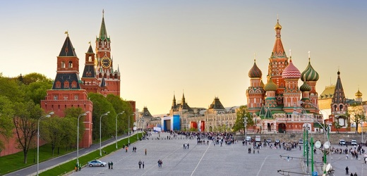 Rudé náměstí v Moskvě. 