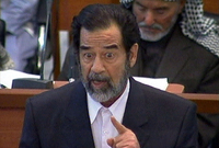 Bývalý irácký prezident Saddám Husajn (na snímku z roku 2005).