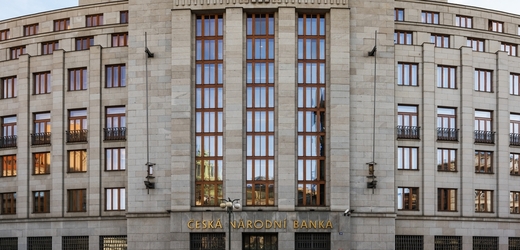 Budova České národní banky v Praze.