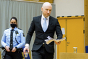 Norský terorista Anders Behring Breivik u soudu.
