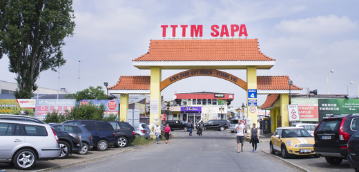 Vietnamská tržnice Sapa v Praze.