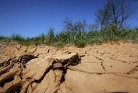 Popraskaná půda následkem sucha (ilustrační foto).