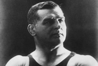 Legendární zápasník Gustav Frištenský na dobovém snímku.