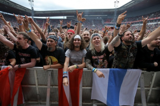 Pražský koncert britské heavy metalové kapely Iron Maiden.