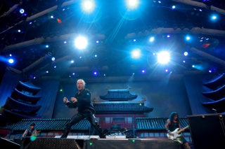 Pražský koncert britské heavy metalové kapely Iron Maiden.