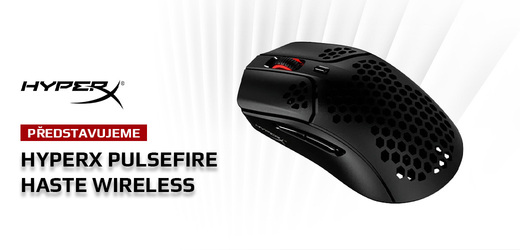 HyperX Pulsefire Haste Wireless: lehká bezdrátová myš pro vytrvalé hráče.