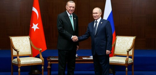 Turecký prezident Recep Tayyip Erdogan a ruský prezident Vladimir Putin.