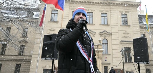 Pořadatel protivládních demonstrací Ladislav Vrabel.