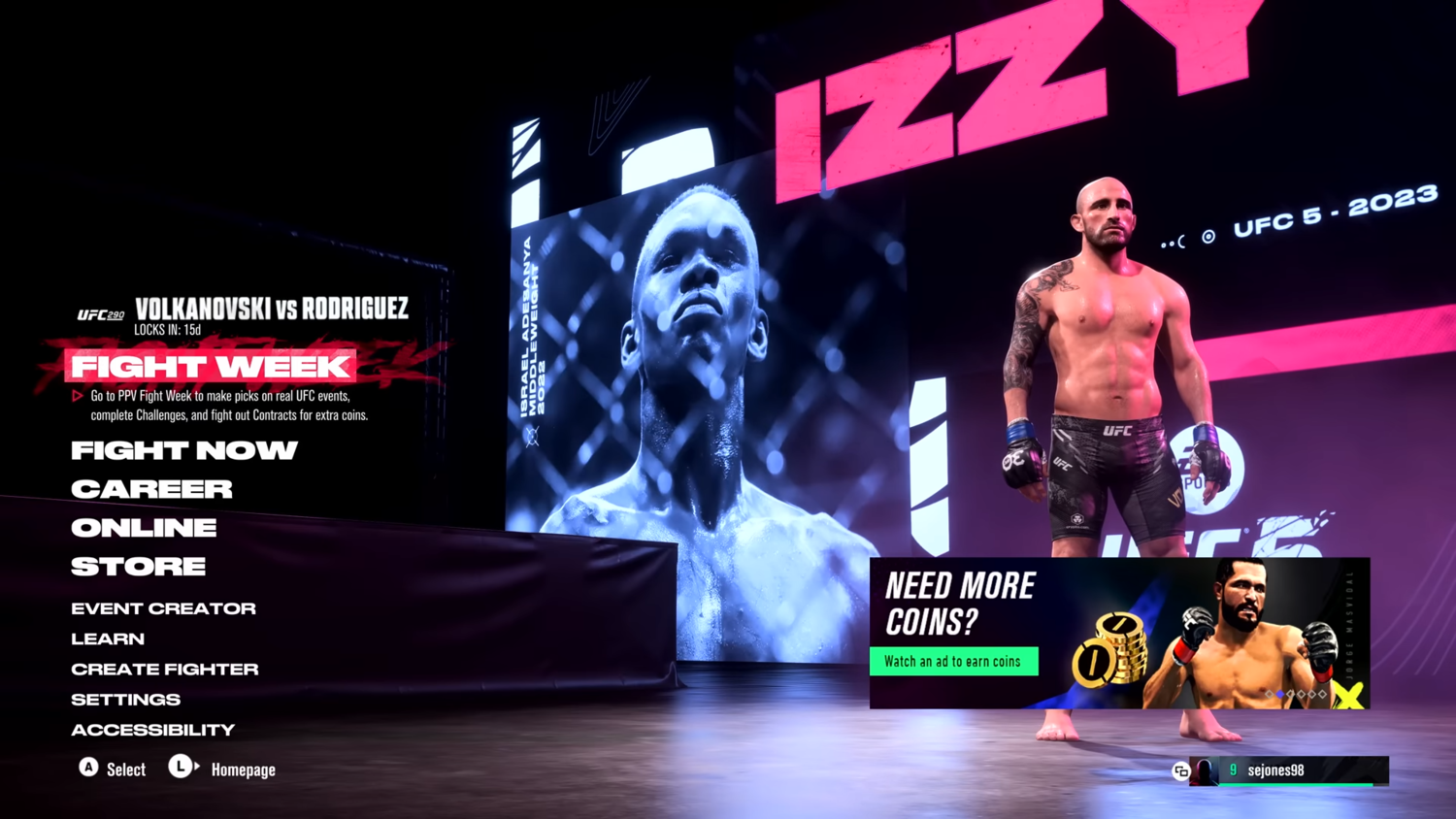 První gameplay pohled na UFC 5. EA Sports předvádí sílu enginu Frostbite