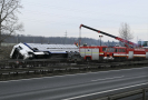 Kvůli nehodě kamionu byl několik hodin uzavřen dálniční obchvat u Olomouce