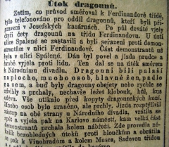 27.10.1908, útok dragounů v Praze.