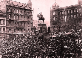 Praha na konci října 1918.