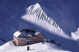 Horská chata Schaubachhütte.