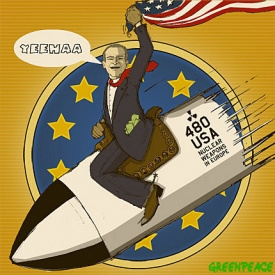 Bush v karikatuře Greenpeace.