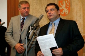 Topolánek a Paroubek se sešli poprvé od pádu vlády. (Foto z roku 2006)