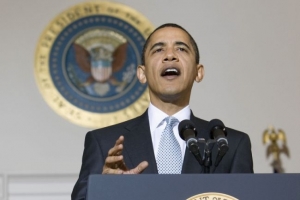 Americký prezident Barack Obama přednese řeč na Hradčasnkém náměstí.