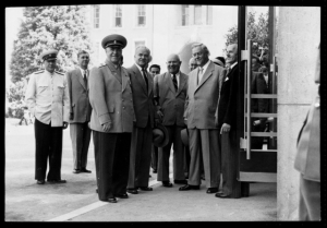 Státníci na konferenci Velké čtyřky v Ženevě 1955.