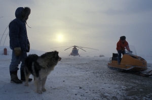 Ruští polárníci na jedné ze svých základen.