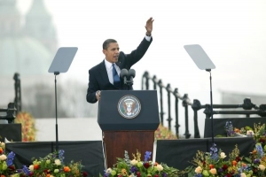 Projev Baracka Obamy pořadatelsky zajistili i amerikanisté z FSV UK.