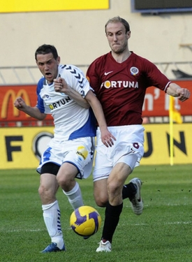 Andrej Kerič (vlevo) dal jediný gól Liberce.