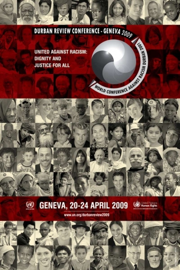Plakát konference OSN proti rasismu.
