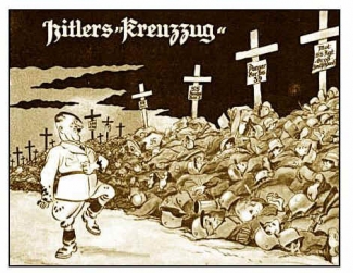 Hitler v ruské karikatuře.