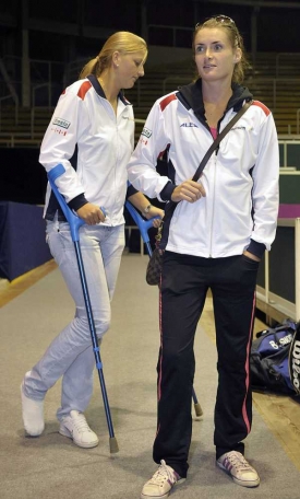 Tenistky Petra Kvitová (vlevo) a Iveta Benešová.