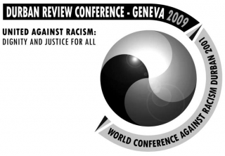 Logo konference OSN proti rasismu v Ženevě.
