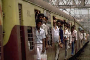 Cestující v indickém vlaku (ilustrační foto)