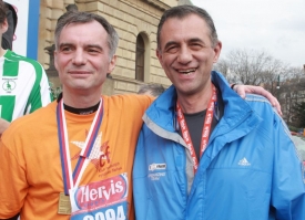 Ivan Trojan (vlevo) a prezident organizačního výboru Carlo Capalbo. 