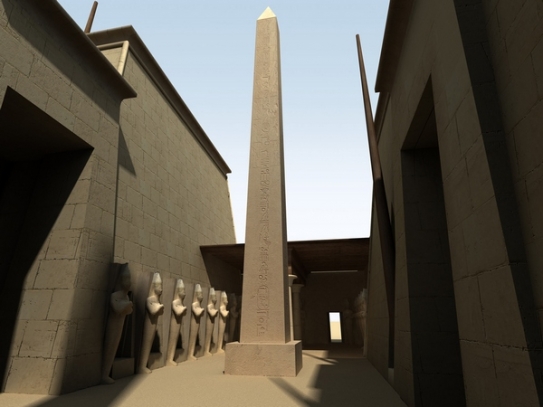 Obelisk královny Hatšepsut.
