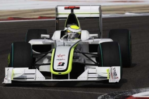 Jenson Button ze stáje Brawn GP, vítěz Velké ceny Bahrajnu.