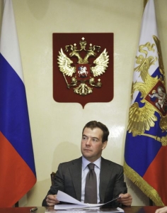 Ruský prezident Dmitrij Medveděv se snaží, ale je to málo platné.