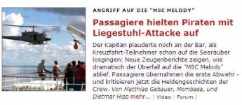 Svědectví pasažérů napadeného parníku ve Spiegelu.
