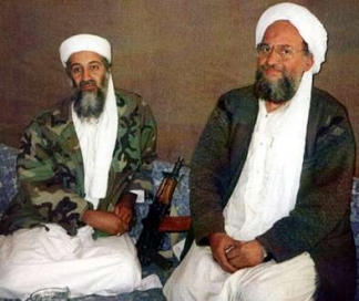 Kajdistické špičky: Usáma bin Ládi a Ajmán Zavahrí.