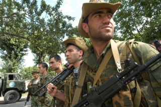Ruští vojáci při obraně Jižní Osetie.