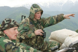 Ruští vojáci na Kavkaze.
