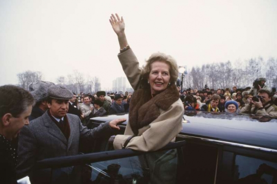 Britská premiérka roku 1987 v Moskvě u Gorbačova.