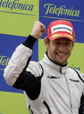 Jenson Button, vedoucí pilot šampionátu.