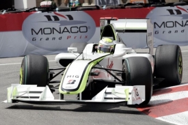 Jenson Button v kvalifikaci na Velkou cenu Monaka.