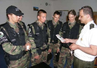 Slovenští vojenští policisté v Prešově (ilustrační foto).